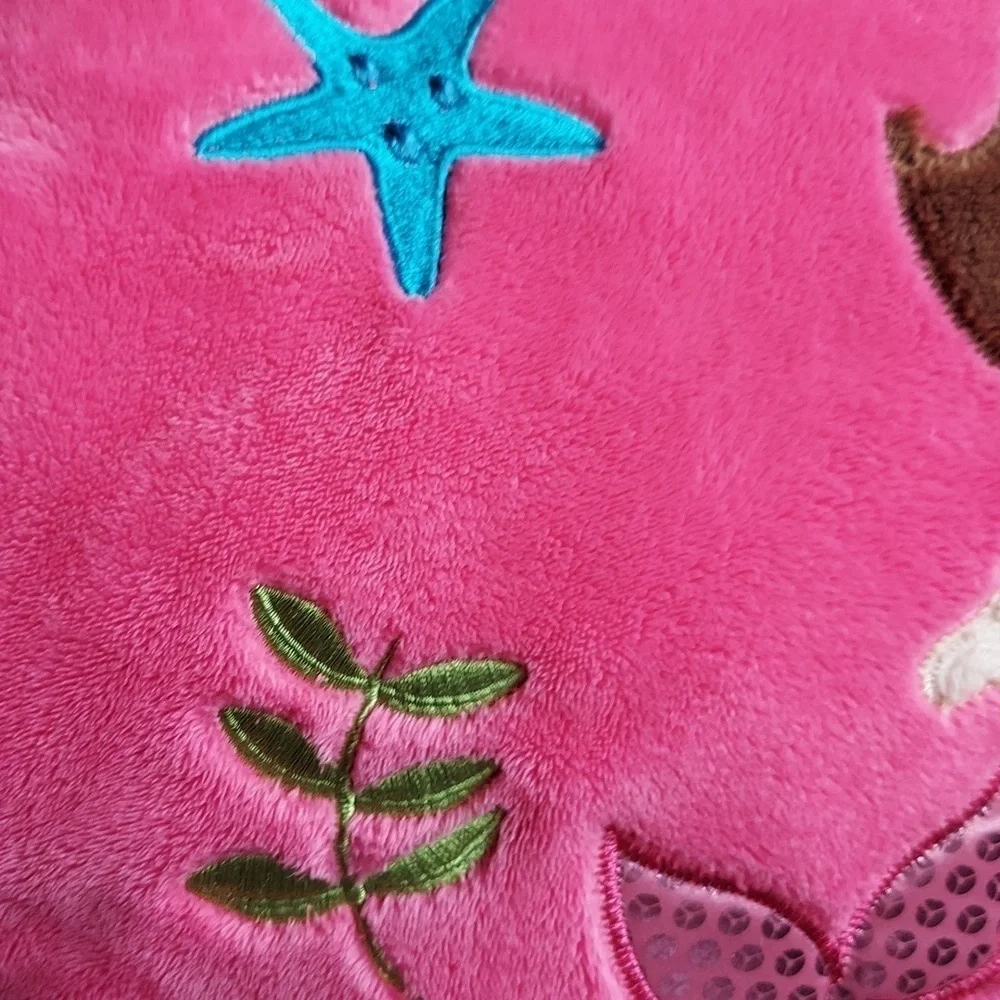 Mermaid Plush Cushion Pillow - hot pink